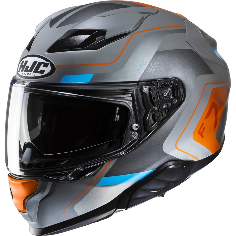 Integreeritud mootorratta kiiver HJC F71 Arcan MC27SF hall-sinine-oranž