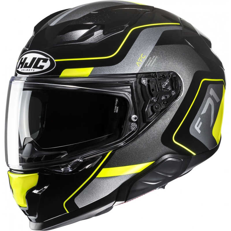 Integreeritud mootorratta kiiver HJC F71 Arcan MC3H must-hall-fluo kollane