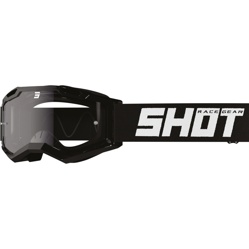 Laste motokrossiprillid Shot Rocket Kid 2.0 must (läbipaistev plexi)