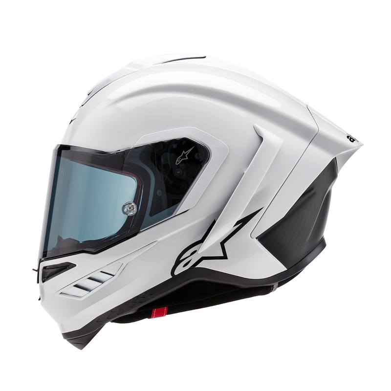 Alpinestars Supertech R-10 Solid carbon valge matt integraalne mootorratta kiiver