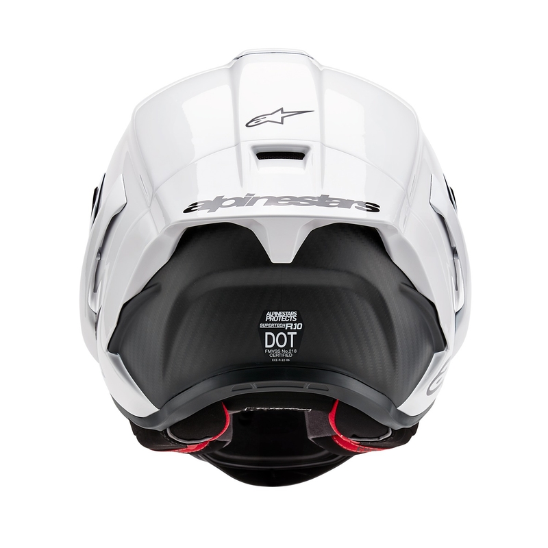 Alpinestars Supertech R-10 Solid carbon valge matt integraalne mootorratta kiiver