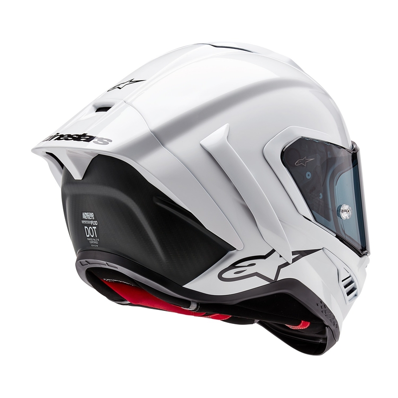 Alpinestars Supertech R-10 Solid carbon valge matt integraalne mootorratta kiiver