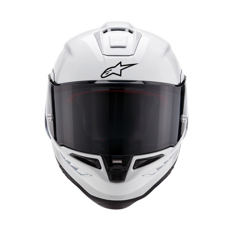 Alpinestars Supertech R-10 Solid carbon valge matt integraalne mootorratta kiiver