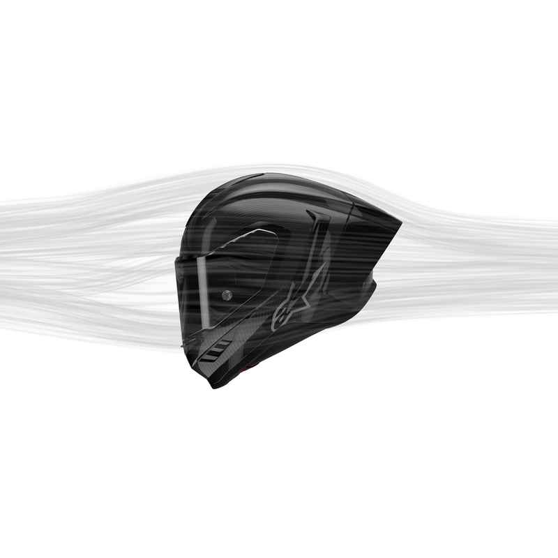 Alpinestars Supertech R-10 Team süsiniku punane ja valge integraalne mootorratta kiiver