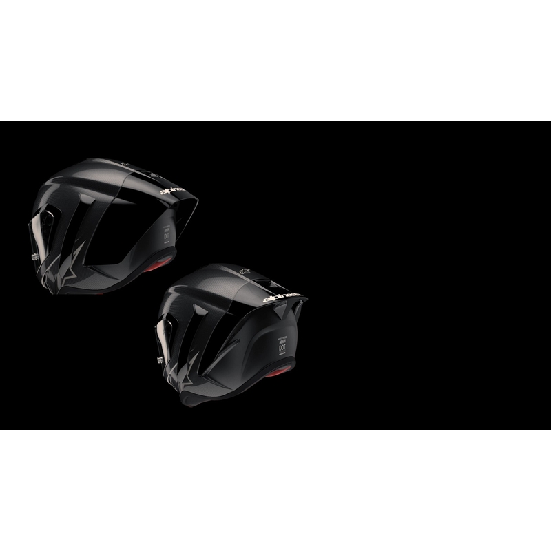 Alpinestars Supertech R-10 Team süsiniku punane ja valge integraalne mootorratta kiiver
