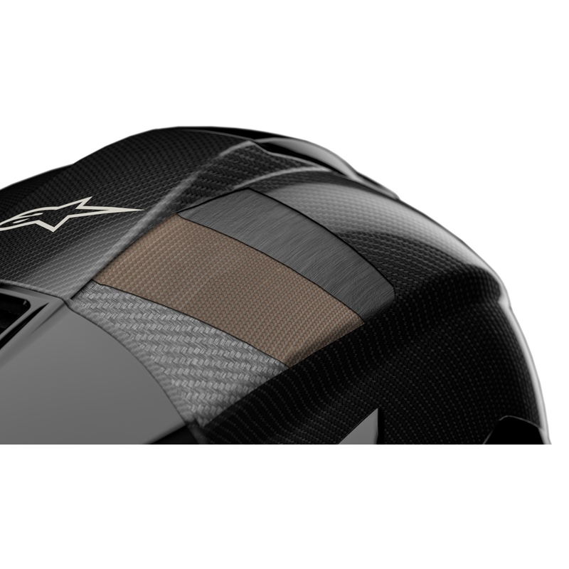 Alpinestars Supertech R-10 Team süsiniku punane ja valge integraalne mootorratta kiiver