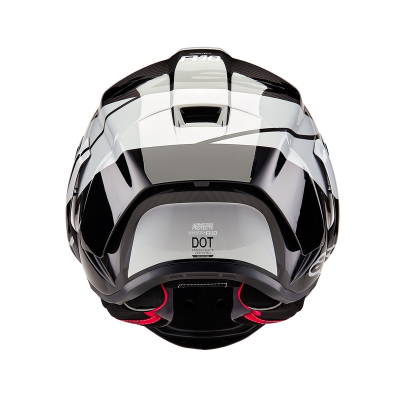 Alpinestars Supertech R-10 Element süsiniku hõbemust integraalne mootorratta kiiver