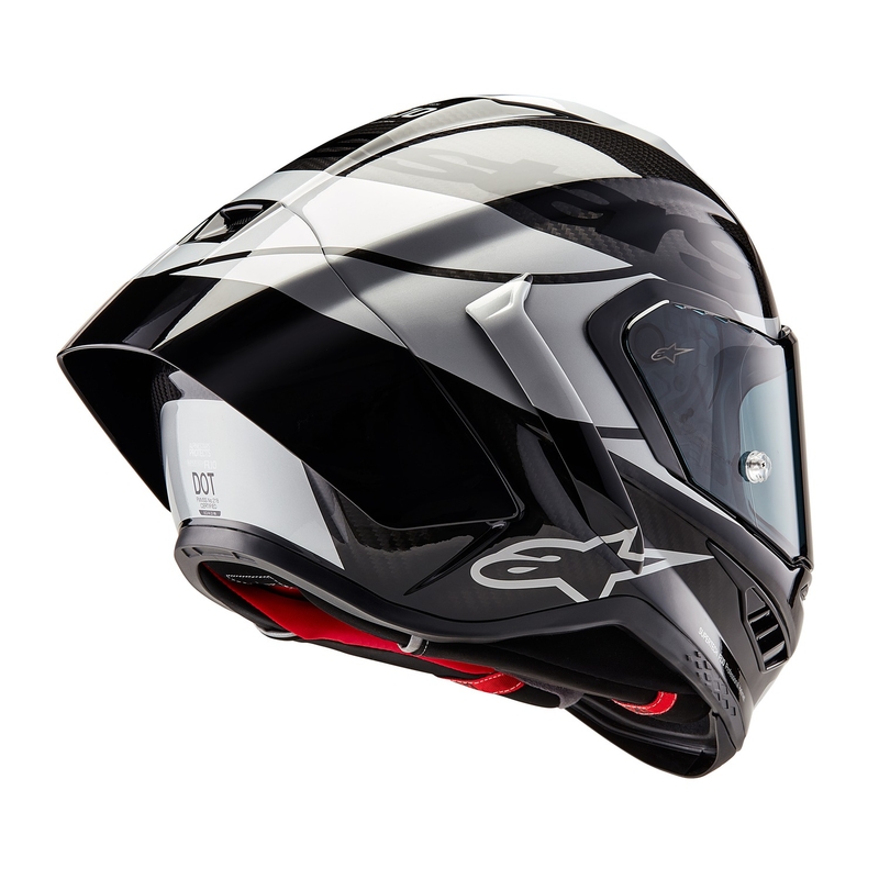 Alpinestars Supertech R-10 Element süsiniku hõbemust integraalne mootorratta kiiver