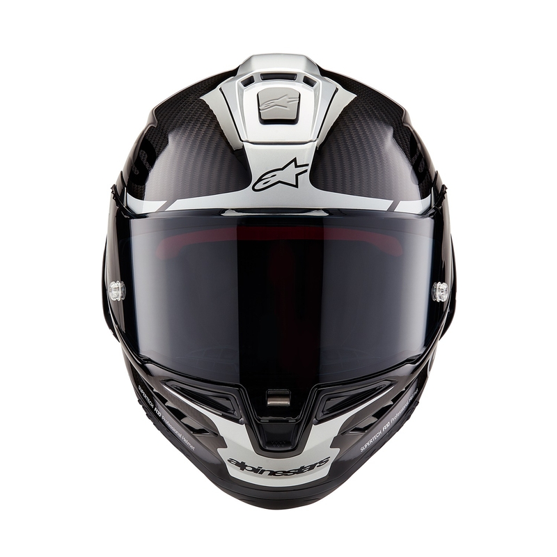 Alpinestars Supertech R-10 Element süsiniku hõbemust integraalne mootorratta kiiver