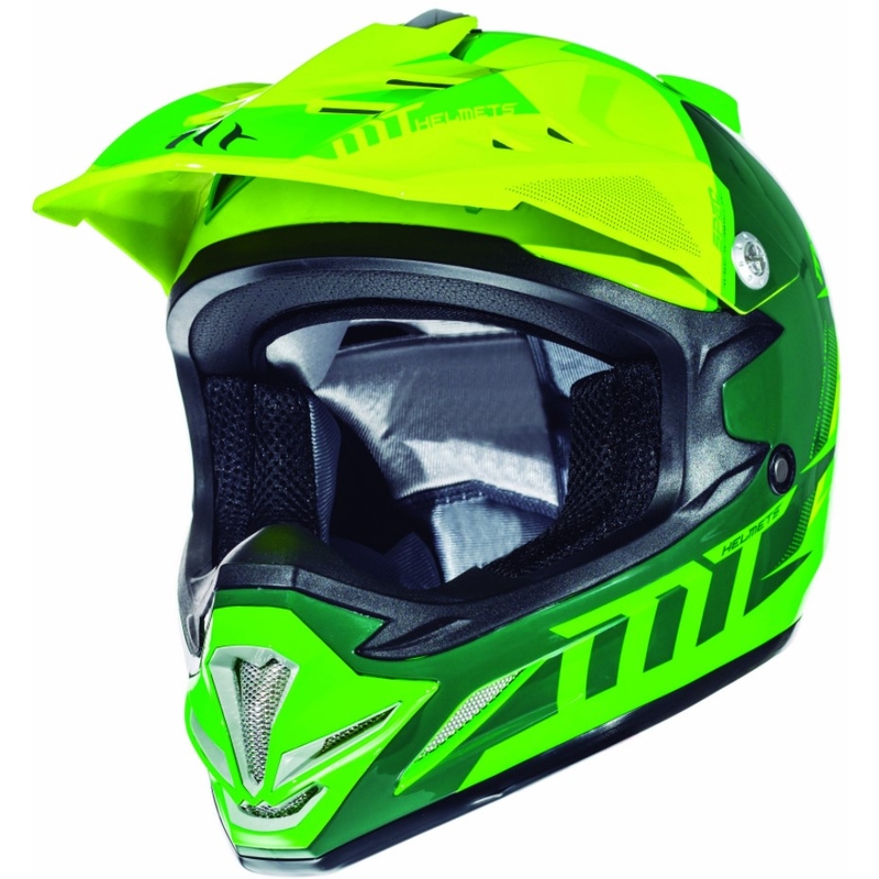 Dětská motokrosová přilba na motorku MT MX-2 Spec fluo zeleno-žlutá