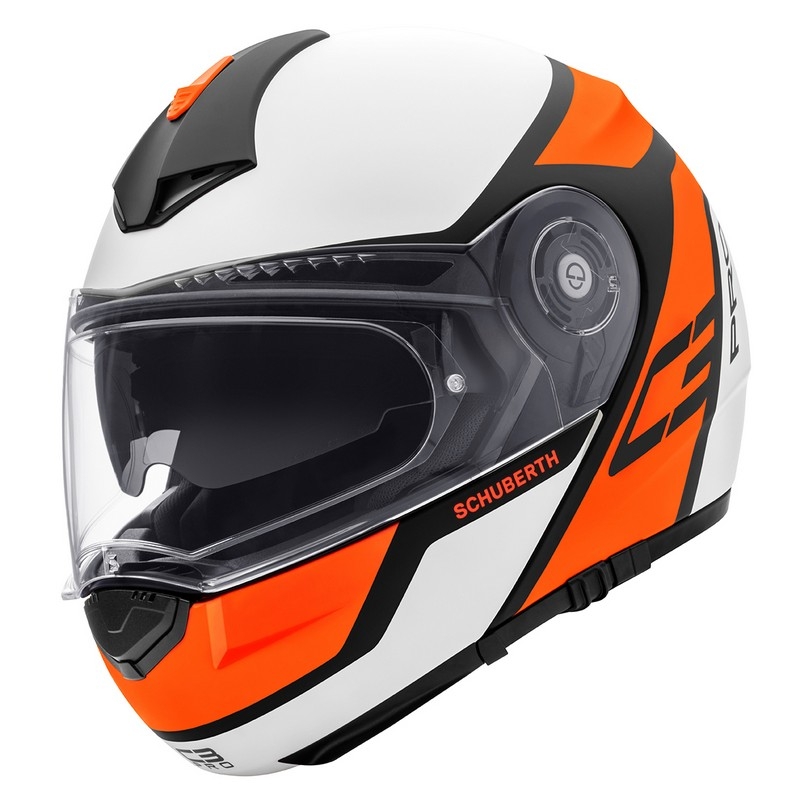 Vyklápěcí přilba Schuberth C3 Pro Echo fluo oranžová výprodej