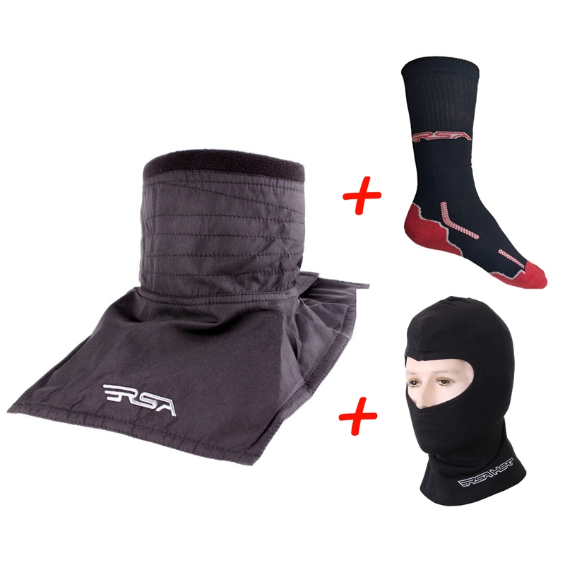 SET: RSA Soul kaelasoojendaja + RSA Heat termiline balaklava + RSA Classic funktsionaalsed sokid