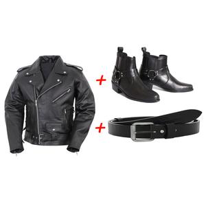 SET: RSA KW hobusesaapad + RSA Classic nahkrihm + RSA krobeline nahkjakk