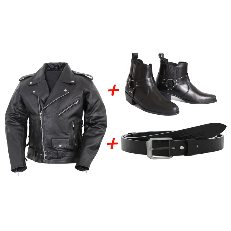 SET: RSA KW hobusesaapad + RSA Classic nahkrihm + RSA krobeline nahkjakk