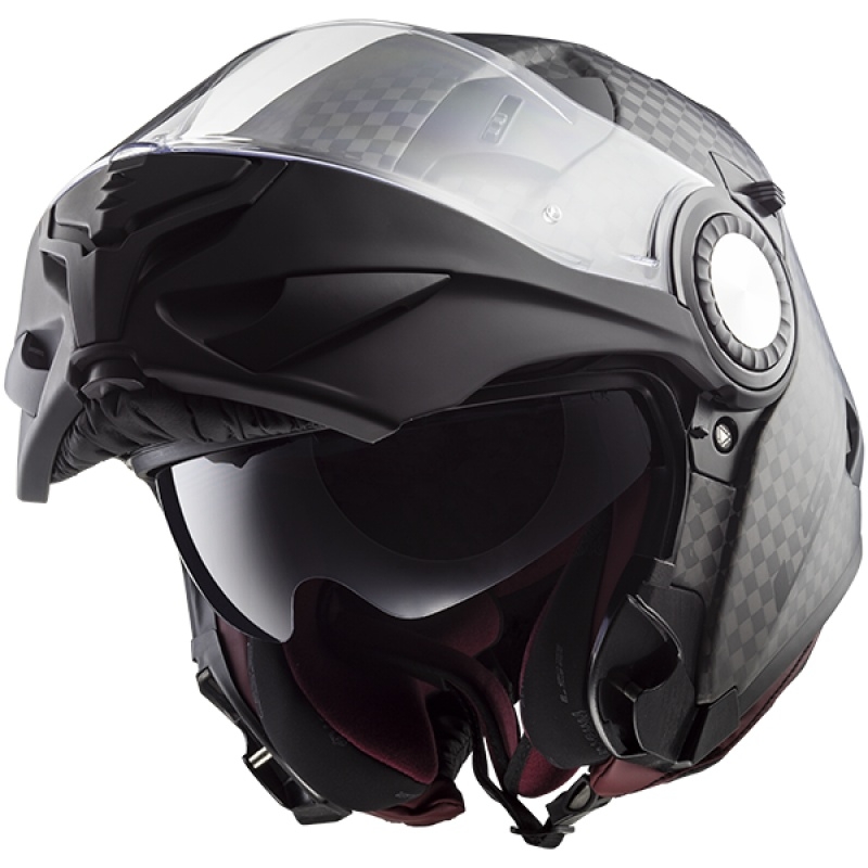 Vyklápěcí přilba na motorku LS2 FF313 Vortex Solid Carbon výprodej