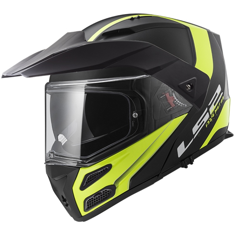 Vyklápěcí přilba LS2 FF324 Metro EVO Rapid černo-fluo žlutá výprodej