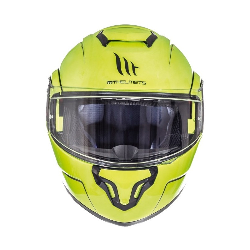 Vyklápěcí přilba na motorku MT Atom fluo žlutá výprodej