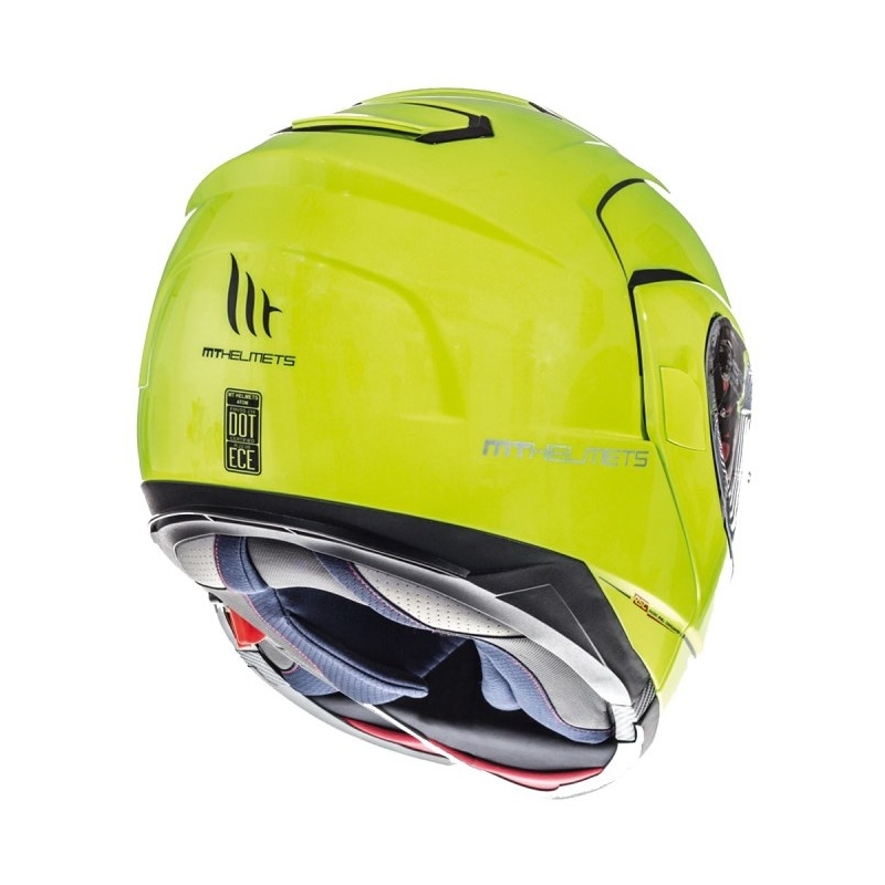 Vyklápěcí přilba na motorku MT Atom fluo žlutá výprodej