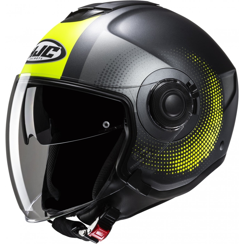 Avatud mootorratta kiiver HJC i40N Pyle MC3HSF hall-fluo kollane