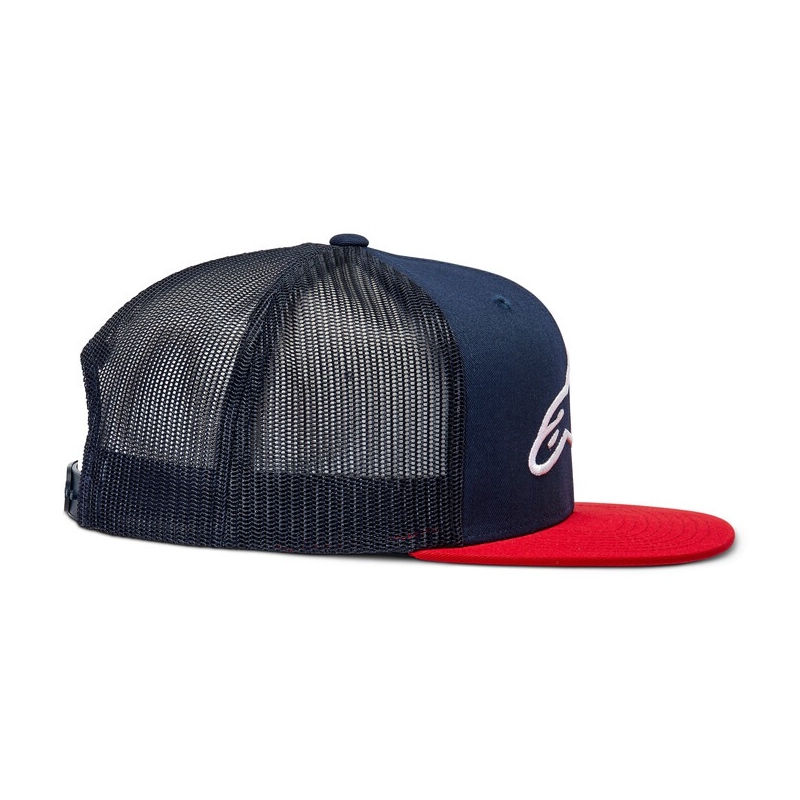 Kšiltovka Alpinestars Corp Trucker modro-červeno-černo-bílá