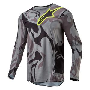 Alpinestars Racer Tactical motokrossitrikoo hall kamo-fluo kollane-must trikotaaž