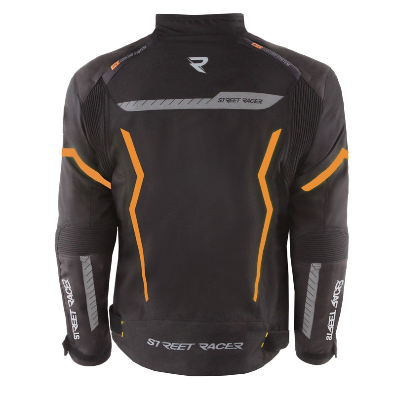 Street Racer Flex mootorrattajope must-oranž