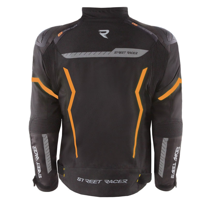Street Racer Flex EVO mootorrattajope must-oranž