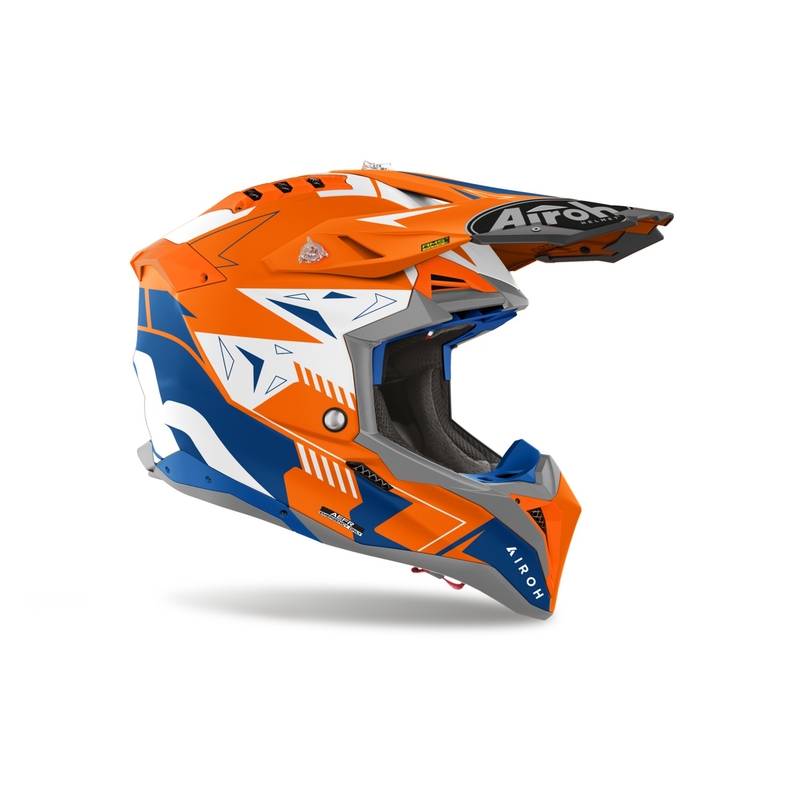 Motokrossikiiver Airoh Aviator 3 Spin fluo oranž matt