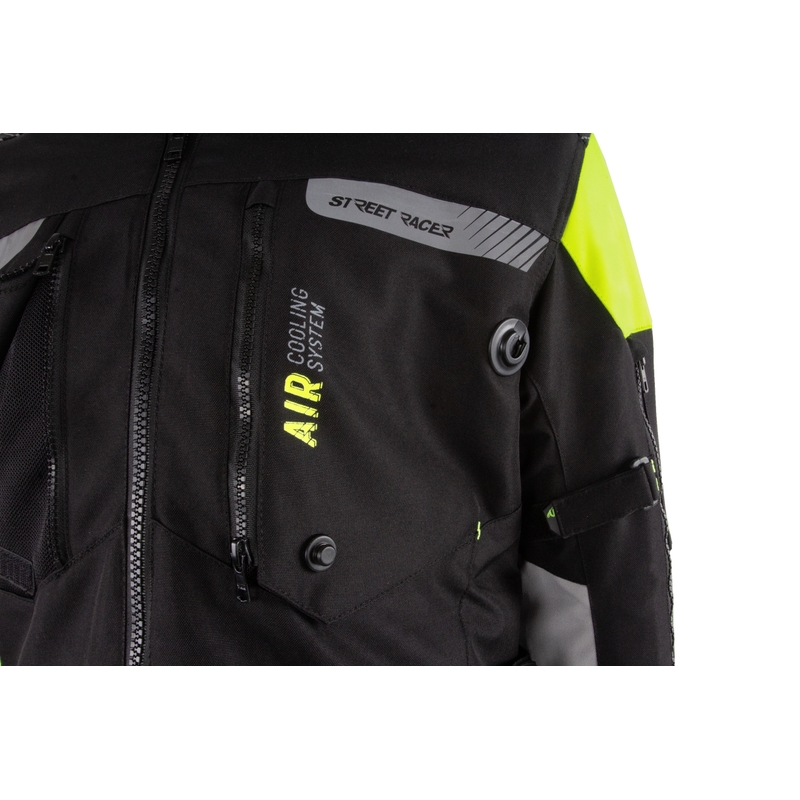 Street Racer All Season Black-Fluo Yellow mootorratta jope