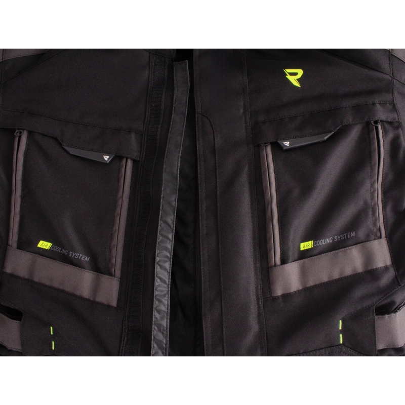 Mootorrattajakk Street Racer Rocket must-hall-fluorestseeriv kollane