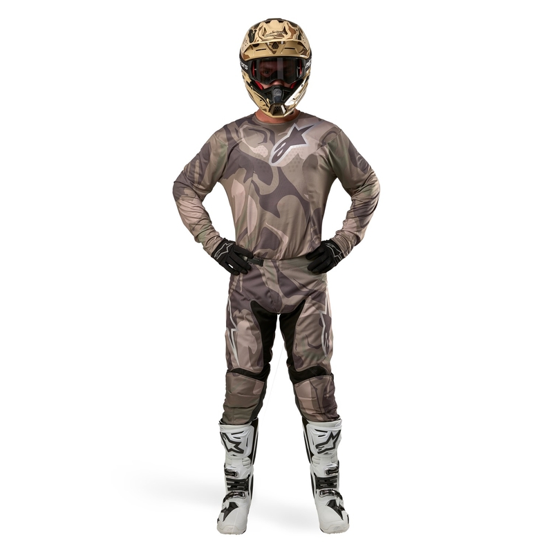 Alpinestars Racer Tactical Motokrossi püksid roheline camo-karva