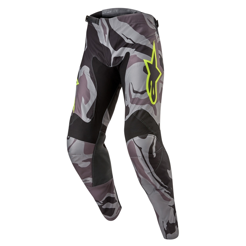 Alpinestars Racer Tactical motokrossipüksid hallid kamo-fluo kollased-mustad