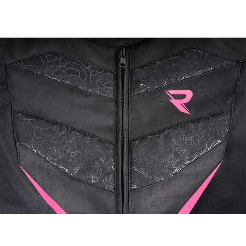 Naiste mootorrattajope Street Racer Rose Must ja roosa