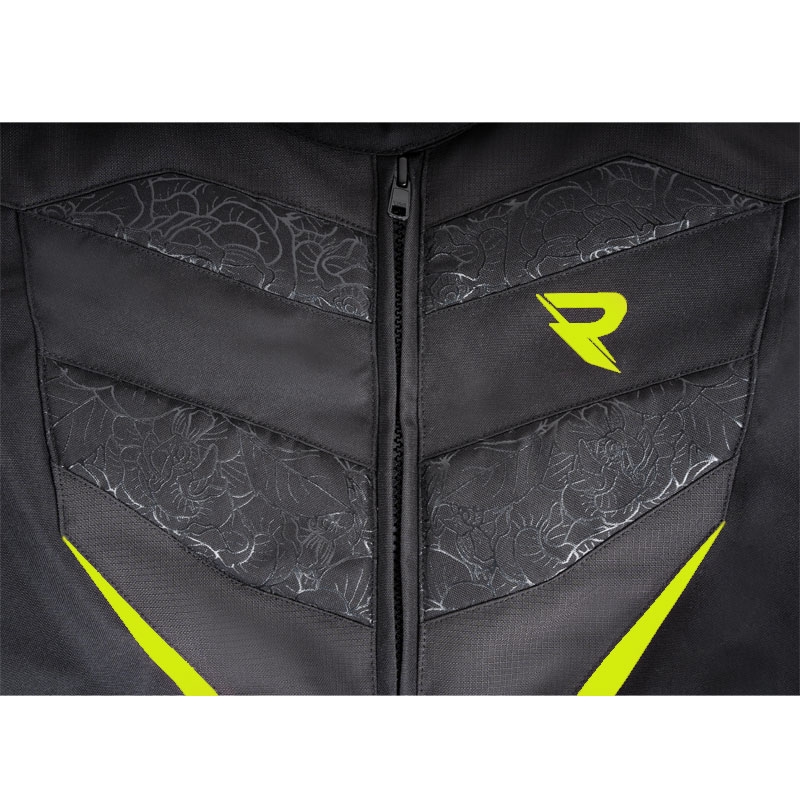Naiste mootorrattajope Street Racer Rose Black-Fluo Yellow