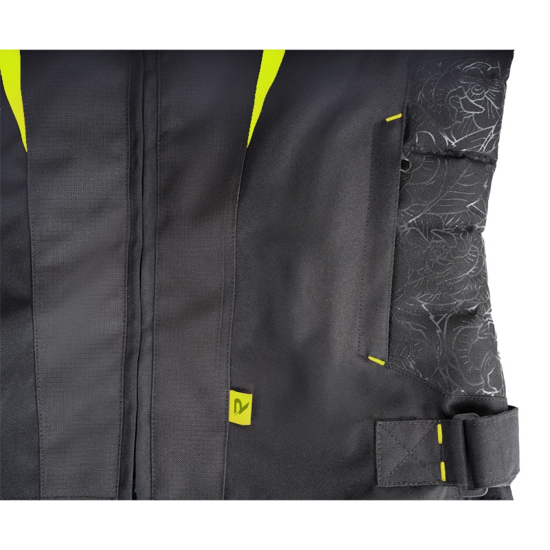 Naiste mootorrattajope Street Racer Rose Black-Fluo Yellow
