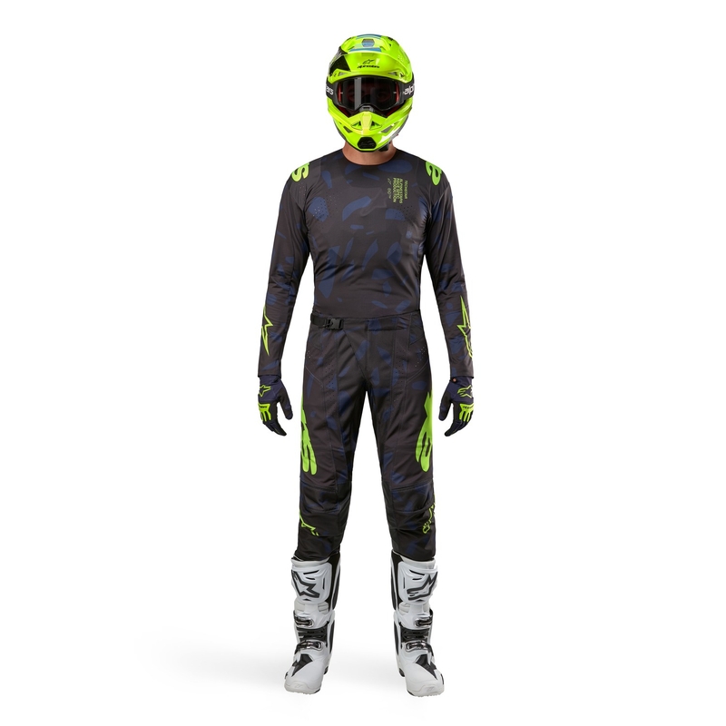 Alpinestars Techstar Rantera motokrossipüksid must-sinine-fluorokollane