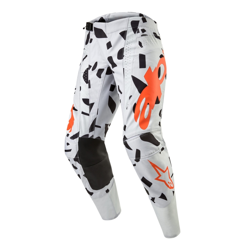 Motokrosové kalhoty Alpinestars Techstar Rantera šedo-oranžovo-černé