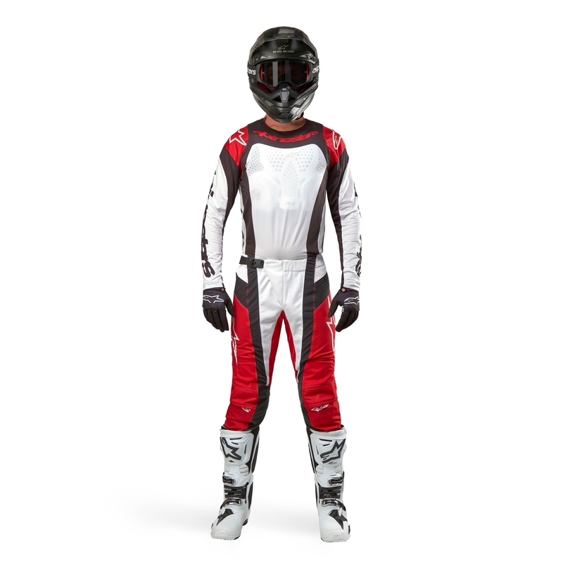 Alpinestars Techstar Ocuri motokrossipüksid punane, valge ja must