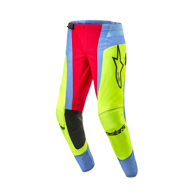 Alpinestars Techstar Ocuri motokrossipüksid helesinine-fluorokollane-punane