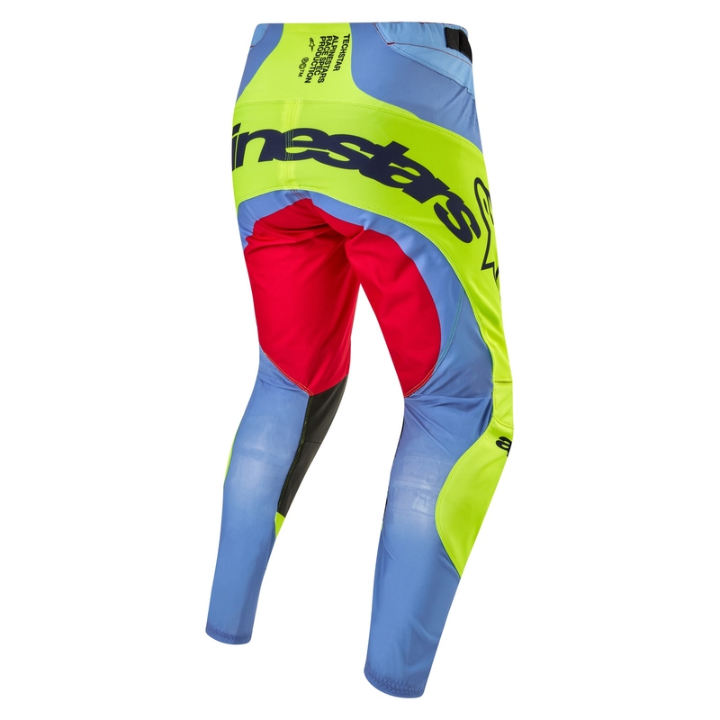 Alpinestars Techstar Ocuri motokrossipüksid helesinine-fluorokollane-punane