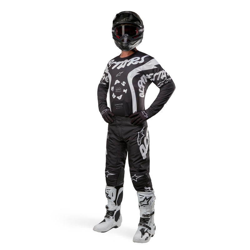 Motokrosové kalhoty Alpinestars Racer Hana černo-bílé