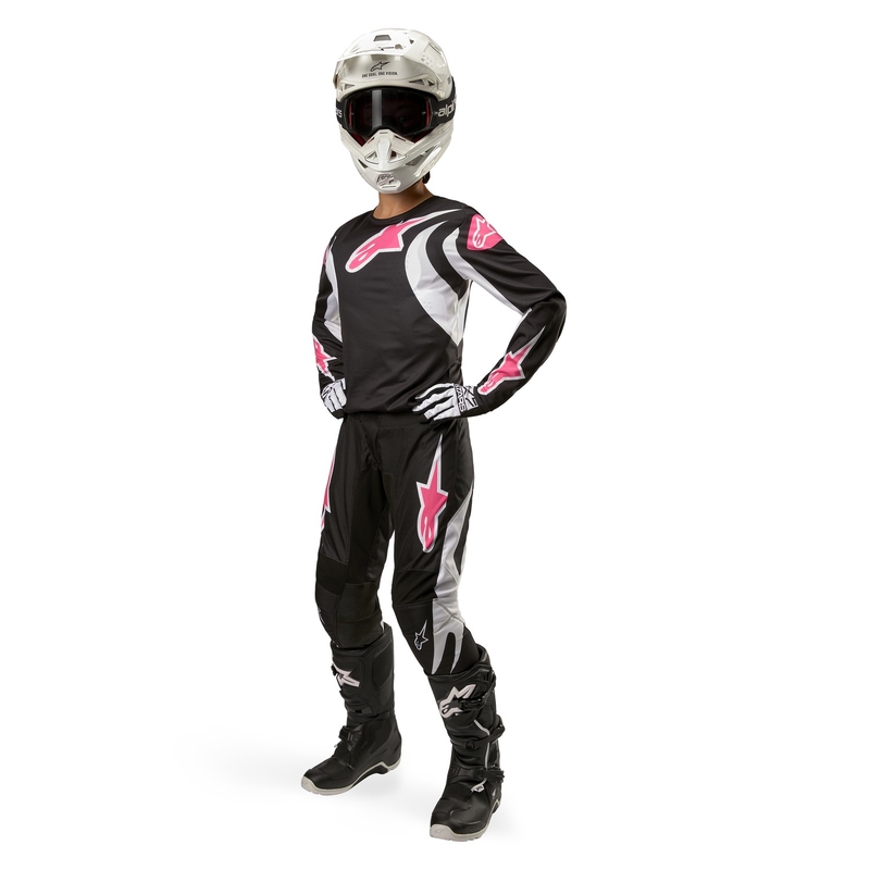 Alpinestars Stella Fluid naiste motokrossipüksid must-valge