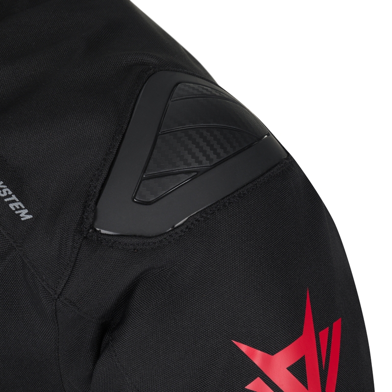 Mootorratta jope RSA Rider must-valge-fluo kollane