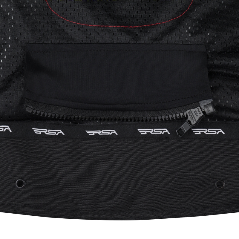 Mootorratta jope RSA Rider must-valge-fluo kollane