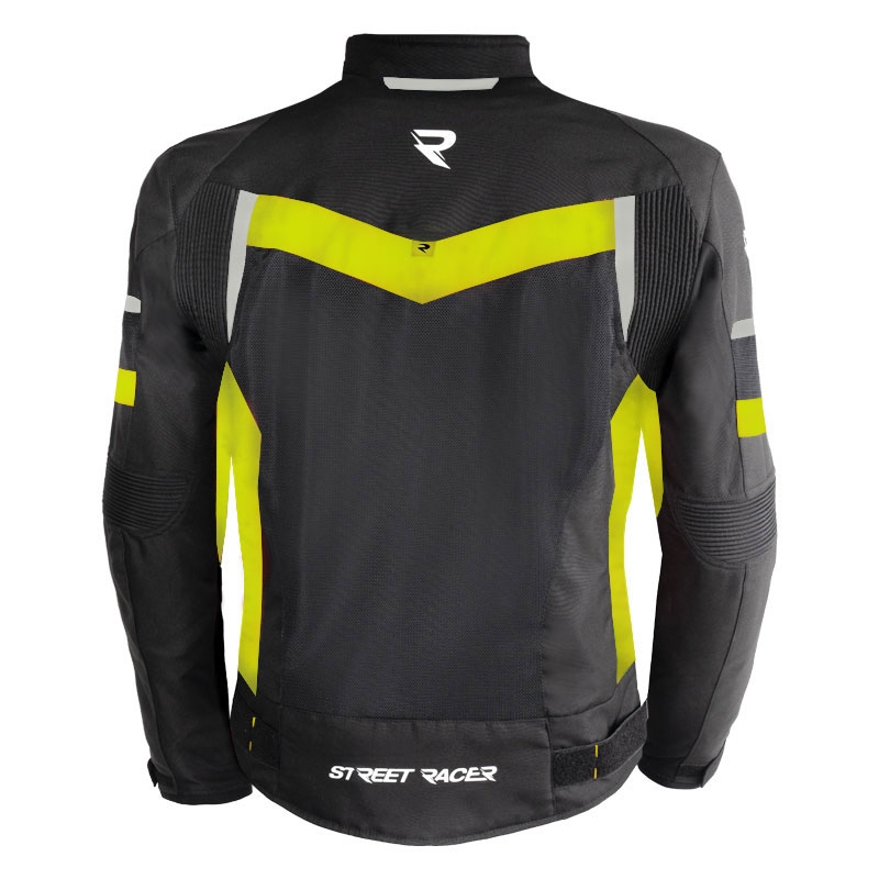 Street Racer Evans Air must-fluo kollane mootorratta jope