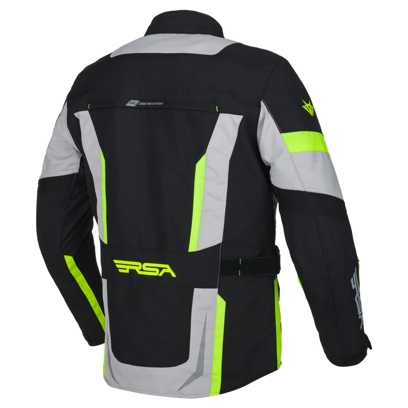 Mootorratta jope RSA EXO 2 must-hall-fluo kollane