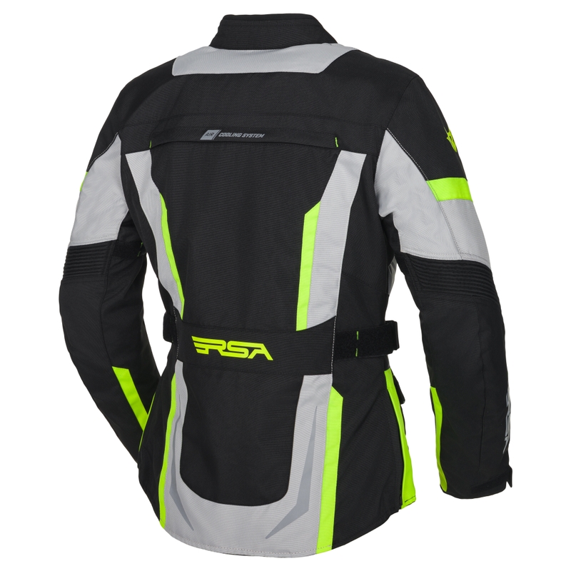 Naiste mootorrattajope RSA EXO 2 must-hall-fluo kollane