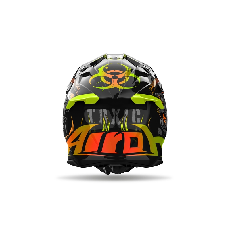 Motokrossikiiver Airoh Twist 3 Toxic must-oranž