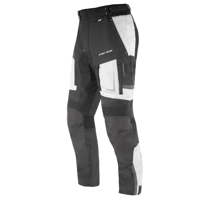 Street Racer Hilax mustad/hallid mootorrattapüksid