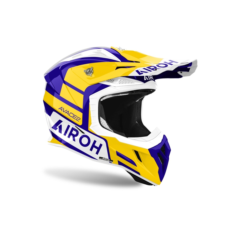 Motokrossi kiiver Airoh Aviator Ace 2 Sake läikiv kollane